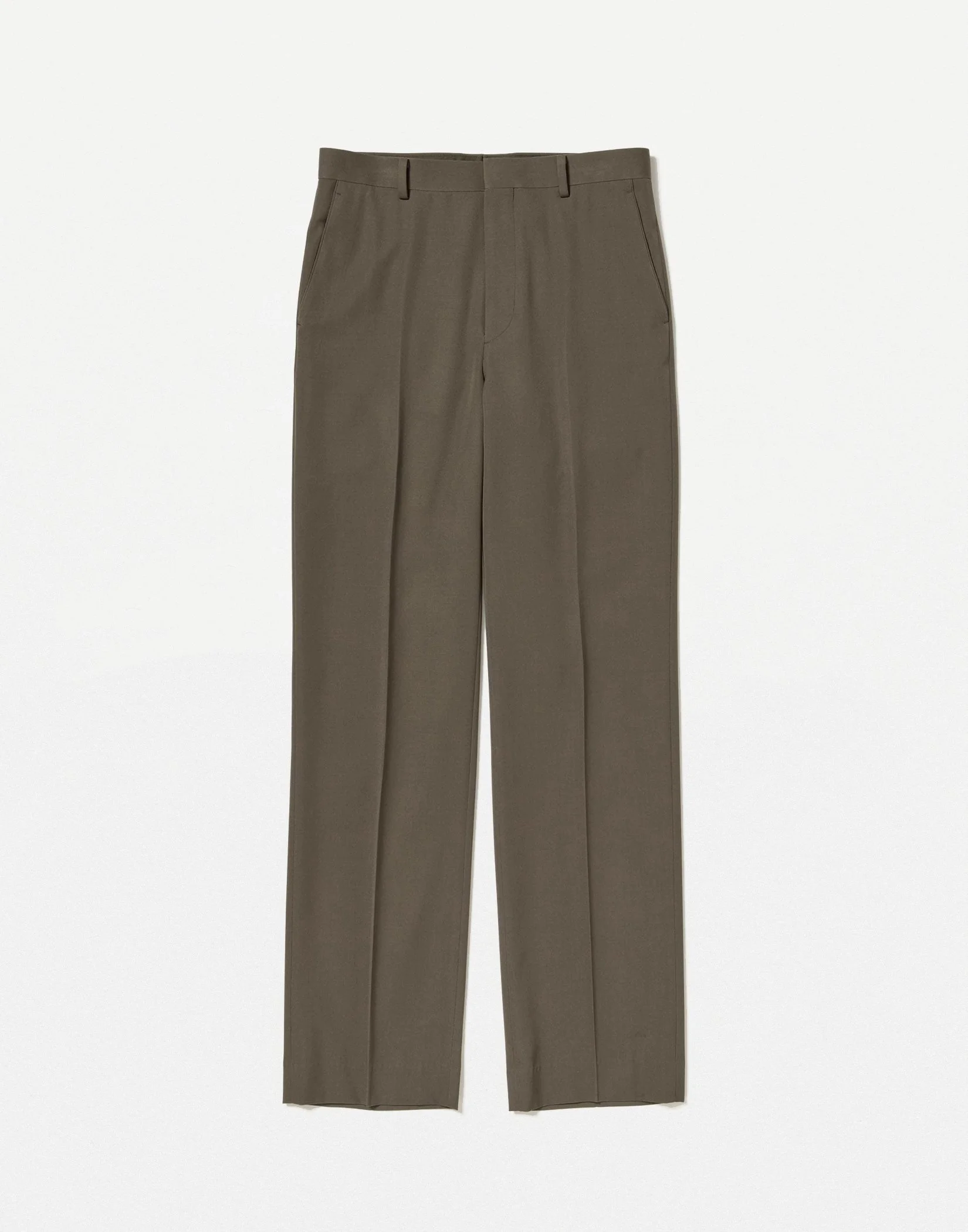Auralee - ALPACA WOOL SILK TWEED SLACKS (GRAY BROWN HAIRLINE